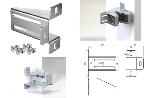 CAIS PARK 240 - konzola pro umístění velké kapsy na zeď